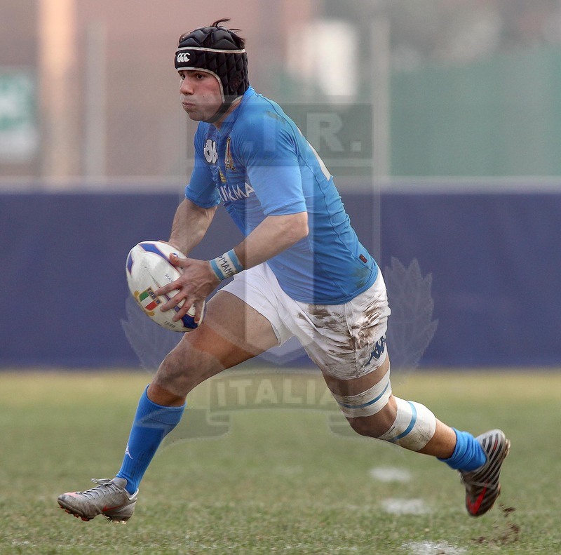 Sei Nazioni 2012, Rovigo, 2012/03/03, Italia U20 v Inghilterra U20, Guido Calabrese. Foto Daniele Resini/Fotosportit