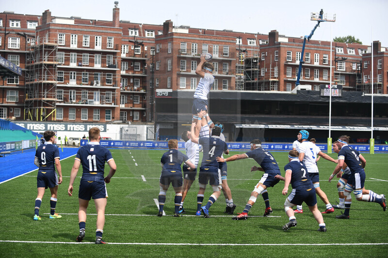 Guinness Sei Nazioni U20 2021, Cardiff, Arms Park 01/07/2021, Italia U20 v Scozia U20, Lorenzo Cannone conquista touche.