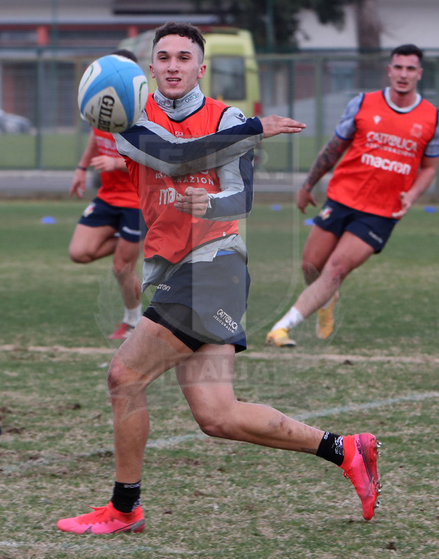 Guinness Sei Nazioni 2021, Roma, Centro Coni Giulio Onesti 29/01/2021, raduno della Nazionale maggiore, allenamento in campo, Jacopo Trulla. Foto Daniele Resini/Fotosportit.