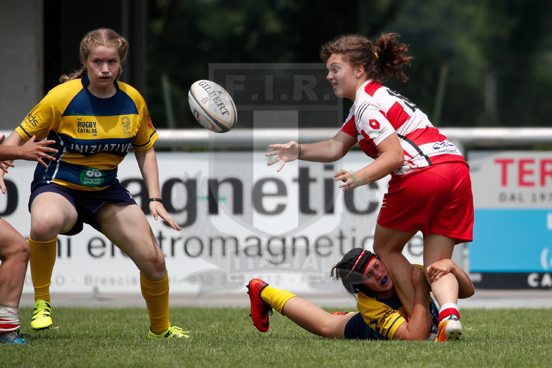 Finali Trofeo Interregionale U16 e Coppa Italia Femminile Seniores Femminile "Trofeo Rebecca Braglia", Calvisano (BS), Pata Stadium, 2-3 Giugno 2018. Una fase dell\