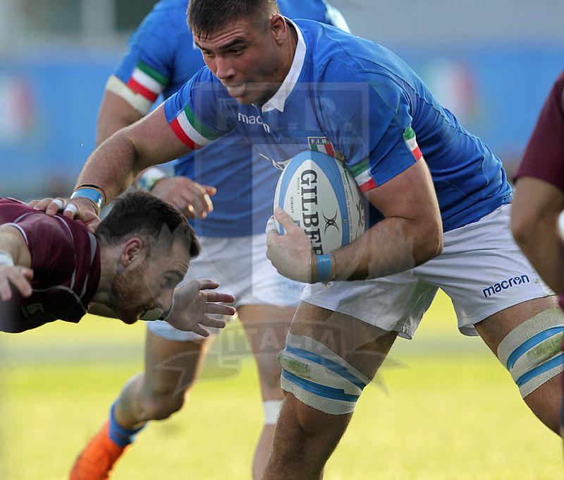 Cattolica Test Match 2018, Firenze, stadio Artemio Franchi 10/11/2018, Italia v Gorgia, Jake Polledri difende palla. Foto Daniele Resini/Fotosportit
