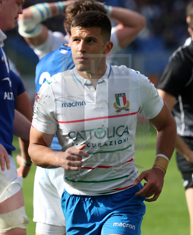 Guinness Sei Nazioni 2019, Round 5, Roma, stadio Olimpico 16/03/2019, Italia v Francia, Tommaso Allan. Foto Daniele Resini/Fotosportit