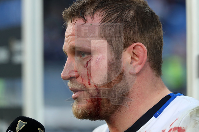 Guinness Sei Nazioni 2020, Round 3, Roma, Stadio Olimpico 22/02/2020, Italia v Scozia, Luca Bigi segnato duramente. Foto Daniele Resini/Fotosportit.