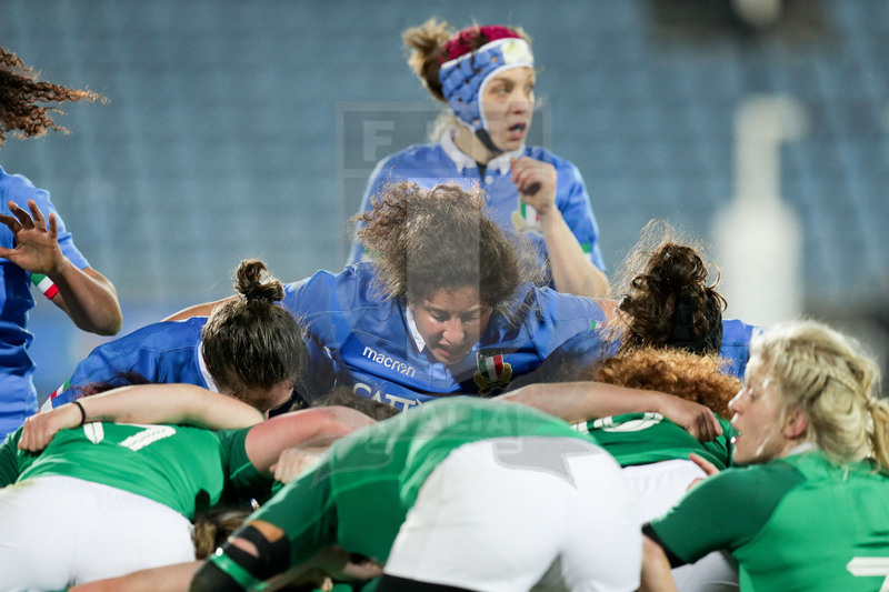 Guinness Sei Nazioni 2019 Donne, Round 3, Parma, Stadio Lanfranchi, 23/02/2019, Italia Donne v Irlanda Donne. Silvia Turani si prepara all\