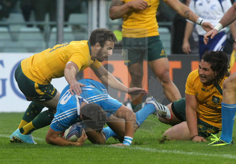 Cariparma test match 2013, Torino, stadio Olimpico, 9 novembre 2013, Italia v Australia, la meta di Tommaso Allan.