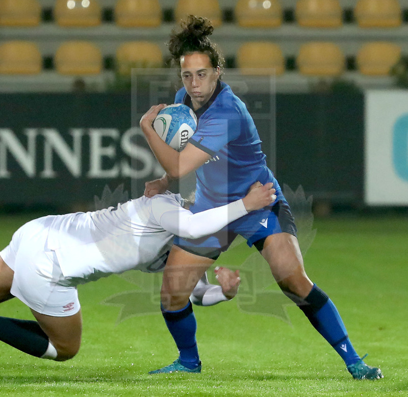 Guinness Sei Nazioni Donne 2020, Round 5, Parma, Cittadella del Rugby 01/11/2020, Italia Donne v Inghilterra Donne, Manuela Furlan non passa. Foto Daniele Resini/Fotosportit
