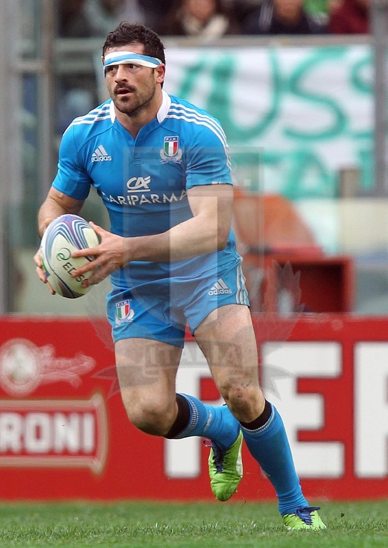 Sei Nazioni 2013, Roma, stadio Olimpico 16/03/2013, Italia v Irlanda, Andrea Masi.