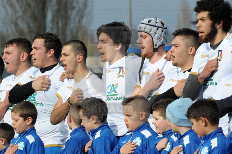 Test match U18, Badia Polesine 24/02/2018, Italia U18 v Francia U18, Azzurri all\