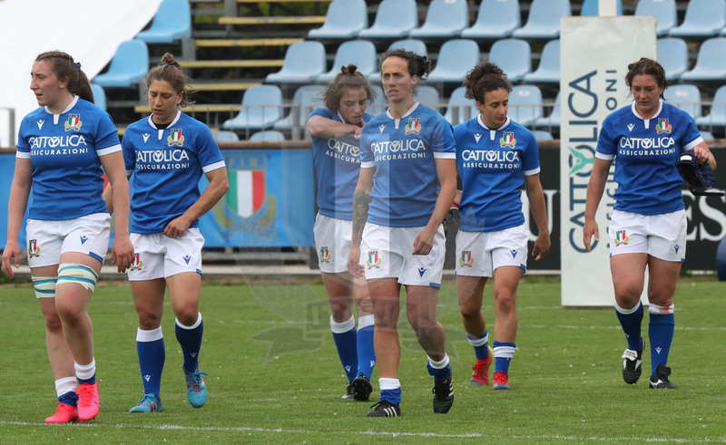 Sei Nazioni Donne 2021, Parma, stadio Lanfranchi 10/04/2021, Italia v Inghilterra, le Azzurre a fine match. foto Daniele Resini/Fotosportit