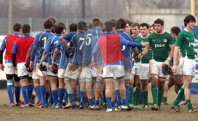 Badia Polesine, 18/02/2011, Italia Under18 v Irlanda Under 18, il corridoio a fine partita.