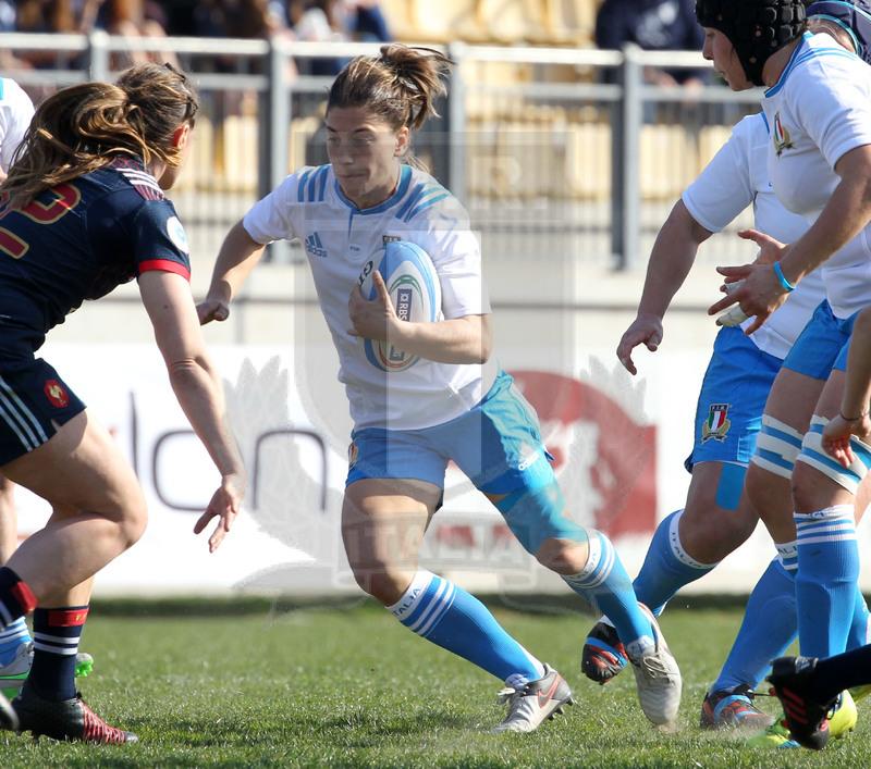 RBS Sei Nazioni Donne 2017, Parma, stadio Sergio Lanfranchi 12/03/2017, Italia Donne v Francia Donne, Sofia Stefan. Foto Daniele Resini/Fotosportit
