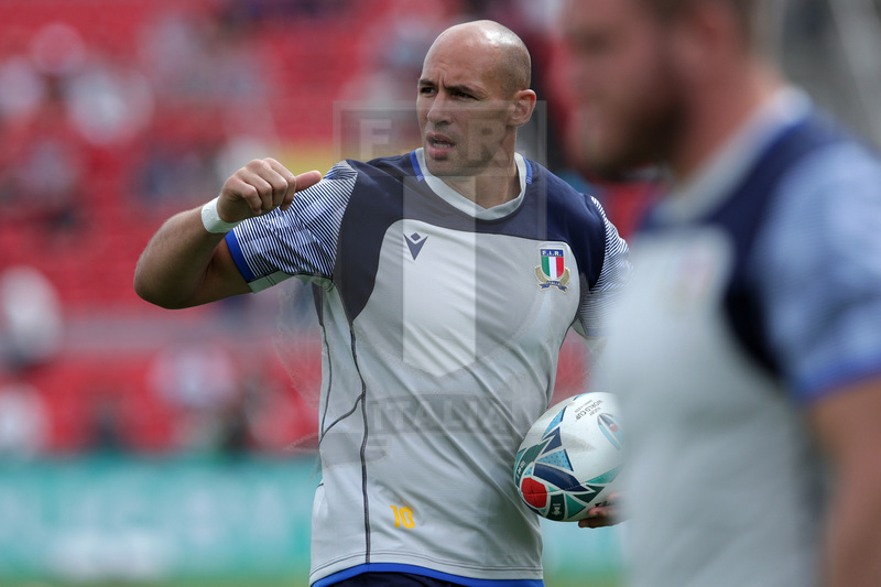 Rugby World Cup 2019 Giappone, Higashi Osaka Hanazono Rugby Stadium 22/09/2019, Italia v Namibia, Warm up, Sergio Parisse. Giuseppe “Pino” Fama/CFP
