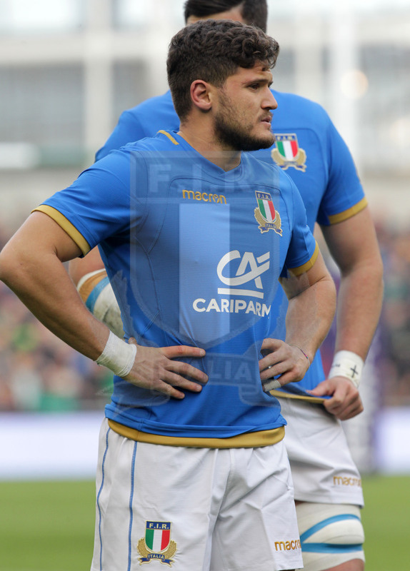 Natwest Sei Nazioni 2018, round 2, Dublino, Aviva Stadium 10/02/2018, Irlanda v Italia, Marcello Violi. Foto Daniele Resini/Fotosportit