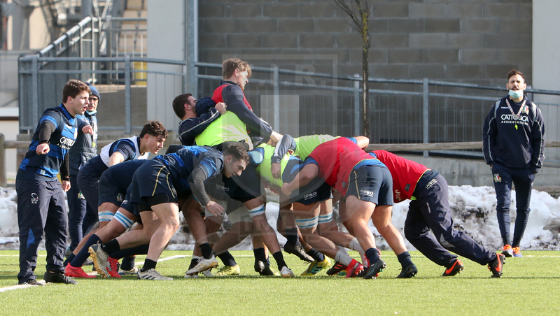 Sei Nazioni 2021, Parma, Cittadella del Rugby 12/01/2021, raduno della Nazionale U20, sessione di allenamento,