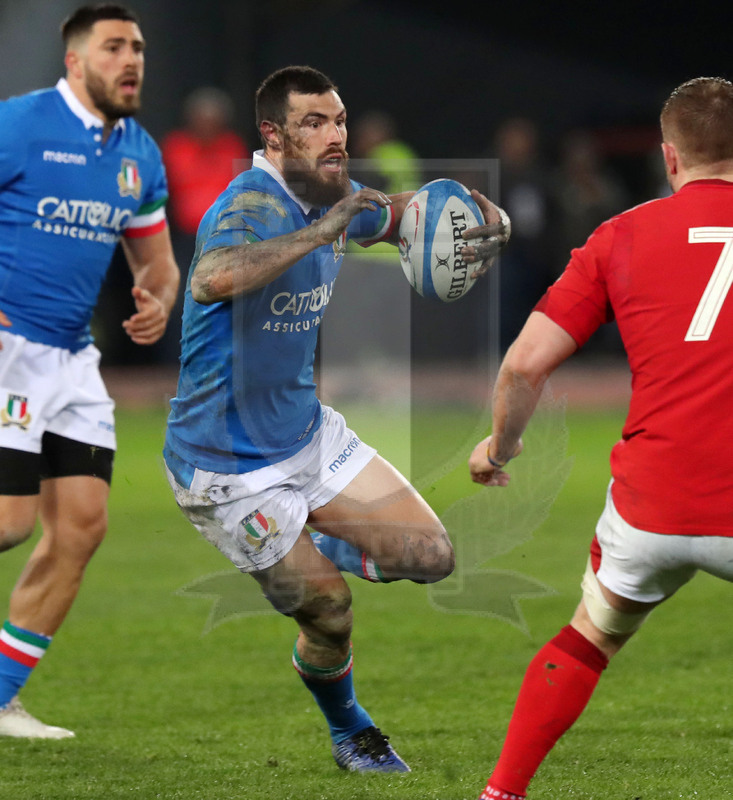 Guinness Sei Nazioni 2019, Round 2, Roma, Stadio Olimpico 09/02/2019, Italia v Galles, Jayden Hayward. Foto Daniele Resini/Fotosportit