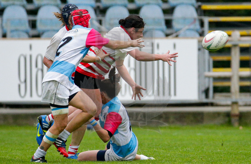 Finale Campionato Serie A Femminile Rugby 2014-2015, Parma, Stadio Lanfranchi, 23-05-2015, Monza Rugby 1949 v Valsugana Rugby Padova. Lucia Cammarano apre palla. Foto Roberto Bregani.