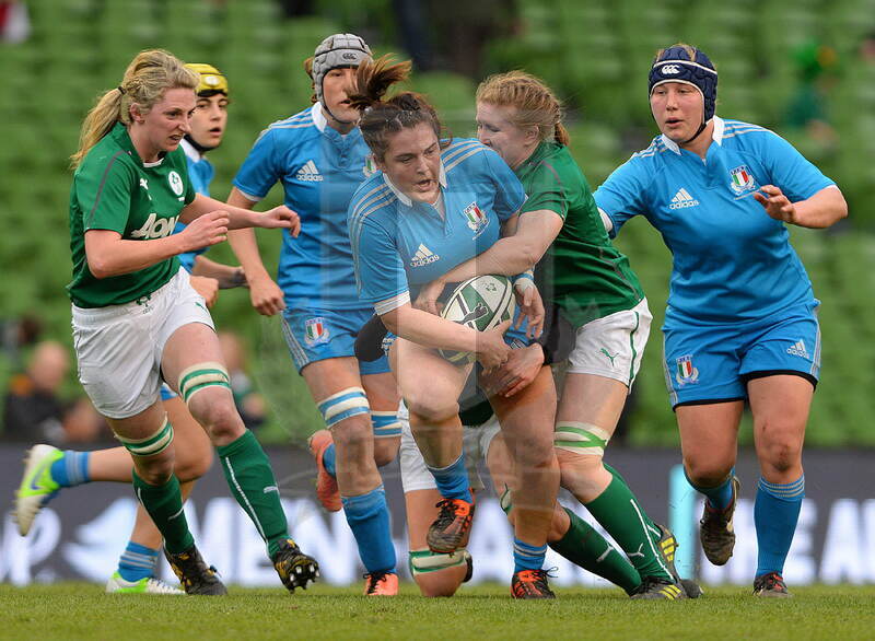Sei Nazioni femminile 2014, Dublino, Aviva Stadium, 08-03-2014, Irlanda v Italia, Melissa Bettoni, foto: Massimiliano Pratelli