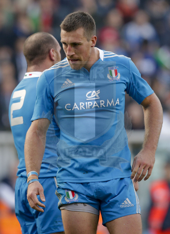 Cariparma Test Match 2013, Torino, Stadio Olimpico, 9-11-2013, Italia v Australia. La delusione di Alberto Sgarbi Foto Roberto Bregani / Fotosportit