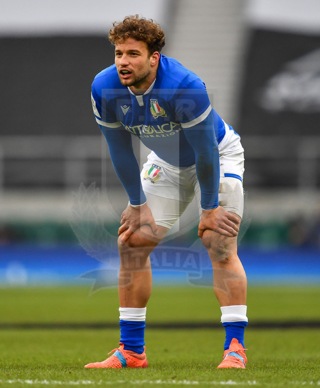 Guinness Sei Nazioni 2021, Round 2, Londra, Twickenham 13/02/2021, Inghilterra v Italia, Federico Mori. Foto Graig Thomas/Fotosportit