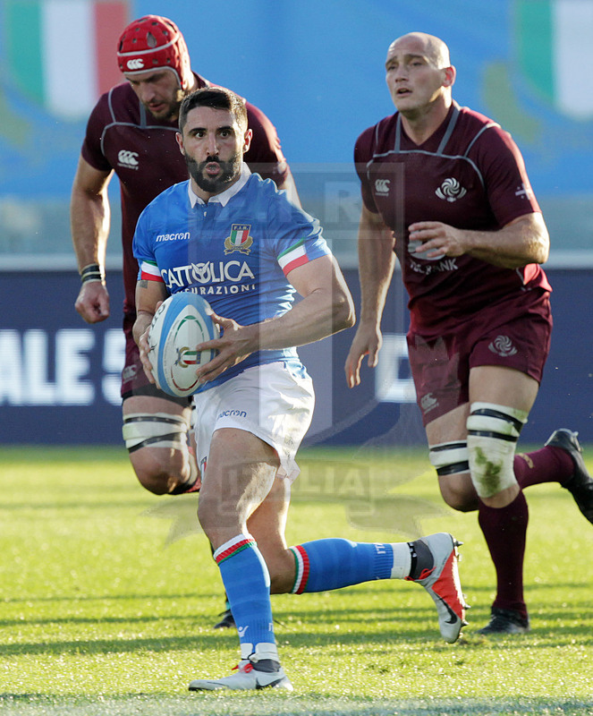 Cattolica Test Match 2018, Firenze, stadio Artemio Franchi 10/11/2018, Italia v Gorgia, break di Tito Tebaldi. Foto Daniele Resini/Fotosportit