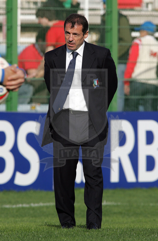 Sei Nazioni 2007, Roma, stadio Flaminio 10/03/2007, Italia v Galles, warm-up, Pierre Berbizier, allenatore dell\