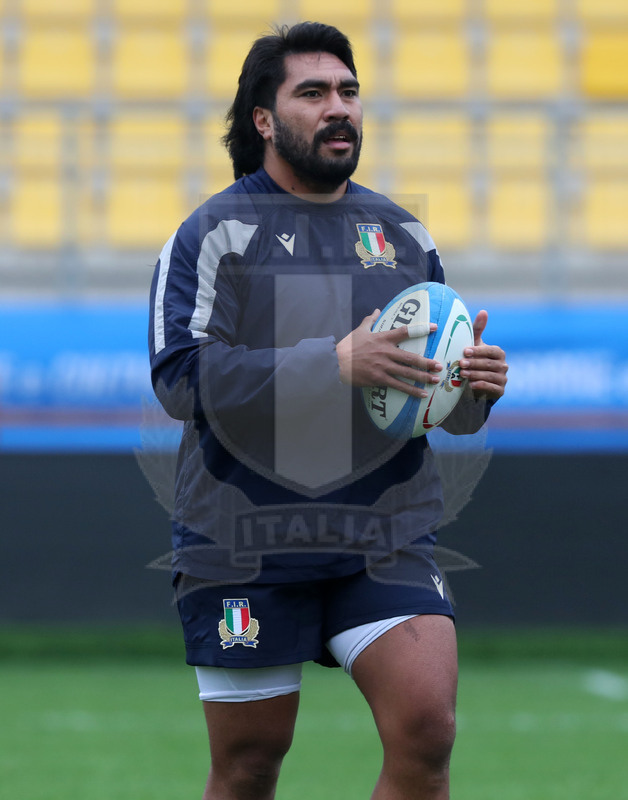 Autumn Nations Series 2021, Parma, Itallia v Uruguay, stadio Lanfranchi, team run della Nazionale Maggiore, Hame Faiva. Foto Daniele Resinii/Fotosportit