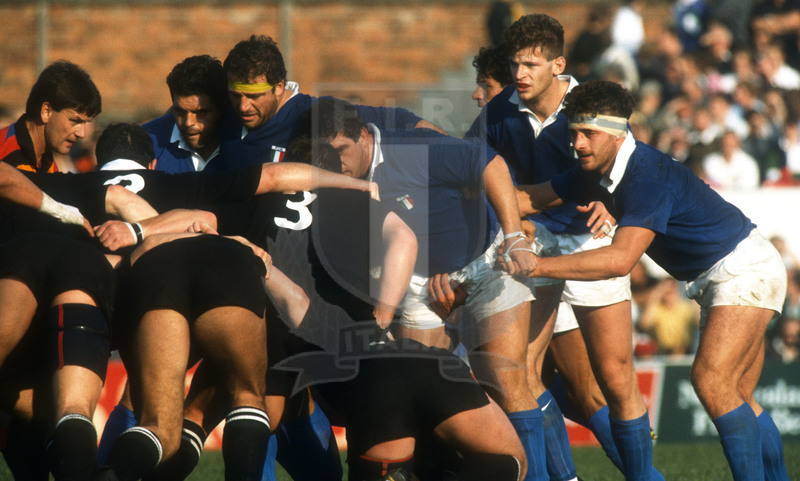 Rugby World Cup 1991, Pool 1, Leicester, Welfor Road 1310/1991, Italia v Nuova Zelanda, mischie all\