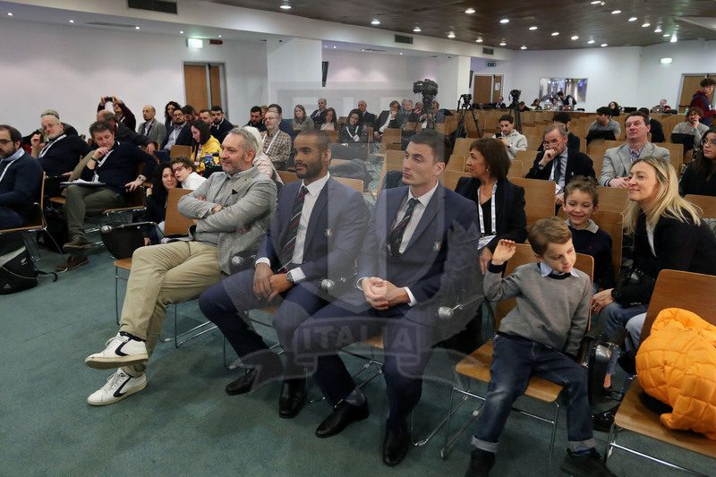 Roma, Stadio Olimpico 09/02/2019, conferenza stampa di presentazione e sigla dell’accordo Fir-Telethon,