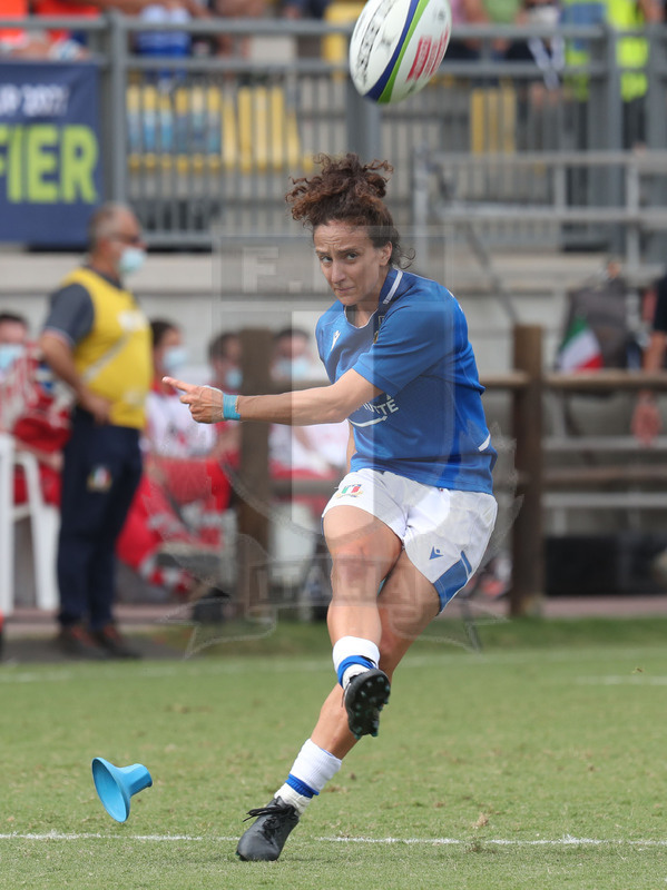 Rugby World Cup 2021 Women, Qualifier, Parma, stadio Lanfranchi 25/09/2021, Italia Donne v Spagna Donne, Michela Sillari al calcio piazzato. Foto Daniele Resini/Fotosportit