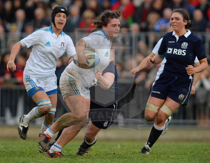 Sei Nazioni Donne 2014, Santa Maria Capua Vetere, stadio Francesco Casino, 23-02-2014, Italia Donne v Scozia Donne. Melissa Bettoni, foto: Massimiliano Pratelli