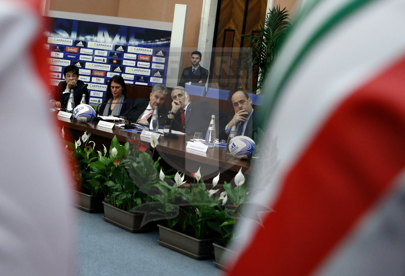 Roma 23-01-2013 Rugby: conferenza stampa di presentazione del 6 Nazioni 2014 presso il Salone d\