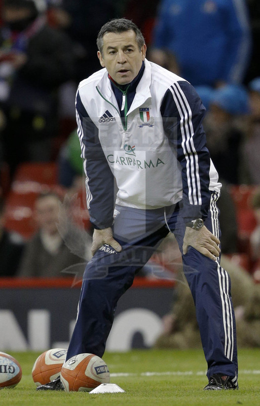 RBS 6 Nazioni 2014, Cardiff, Millennium Stadium, 1/02/2014, Galles v Italia, war-up, Philippe Berot Foto: Roberto Bregani