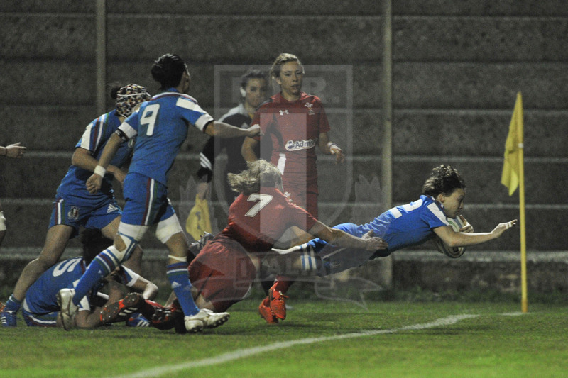 Rbs Sei Nazioni Donne 2015, Padova, stadio Plebiscito, 21-03-2015, Italia Donne v Galles Donne, la meta di Paola Zangirolami
