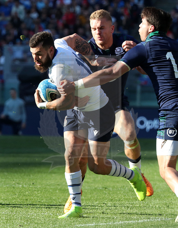Guinness Sei Nazioni 2020, Round 3, Roma, Stadio Olimpico 22/02/2020, Italia v Scozia, Jayden Hayward nell’intervallo.Foto Daniele Resini/Fotosportit.