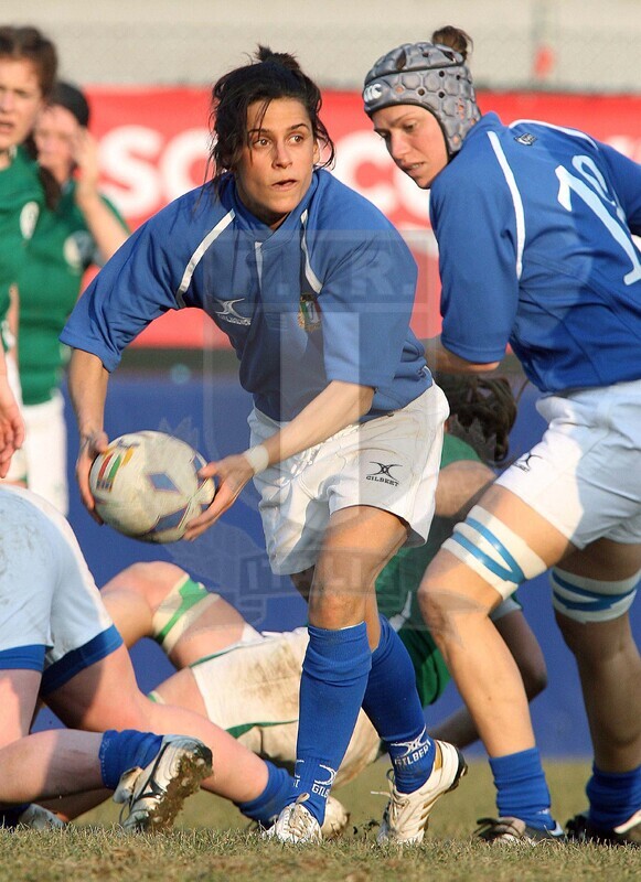 Sei nazioni Donne 2011, Rovigo, stadio Battaglini 2011/02/06, Italia v Irlanda, Sara Barattin. Foto Daniele Resini/Fotosportit