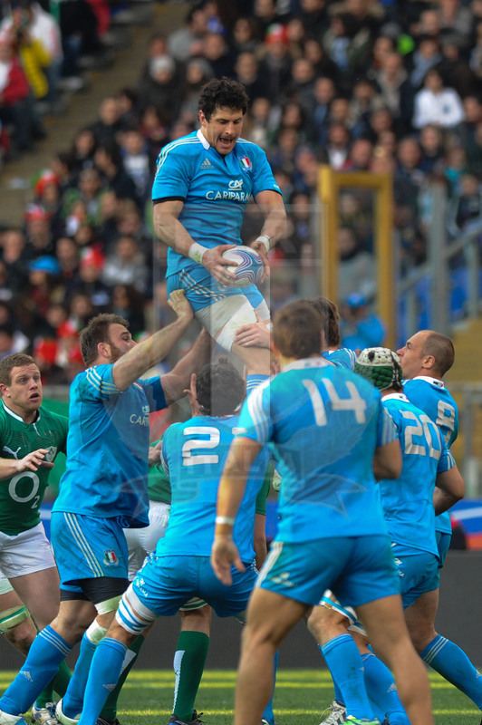 Sei Nazioni 2013, Roma, stadio Olimpico 16/03/2013, Italia v Irlanda, Alessandro Zanni conquista touche