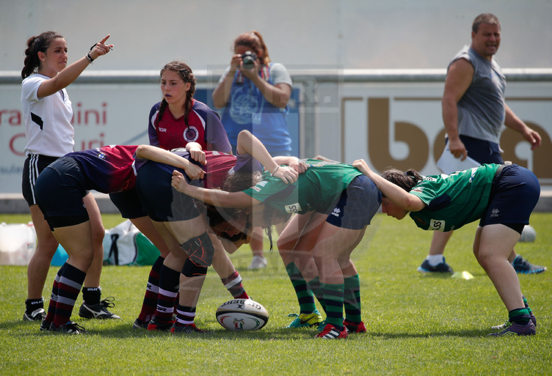 Finali Trofeo Interregionale U16 e Coppa Italia Femminile Seniores Femminile "Trofeo Rebecca Braglia", Calvisano (BS), Pata Stadium, 2-3 Giugno 2018. Un momento durante le fasi di qualificazione alle Finali della Coppa Italia Seniores Femminile e del Trofeo Interregionale Underr 16. Foto: Roberto Bregani @ fotosportit