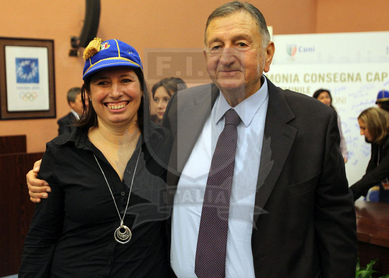 Cerimonia di consegna dei Cap alle atlete delle Nazionali femminili, Roma, salone d\