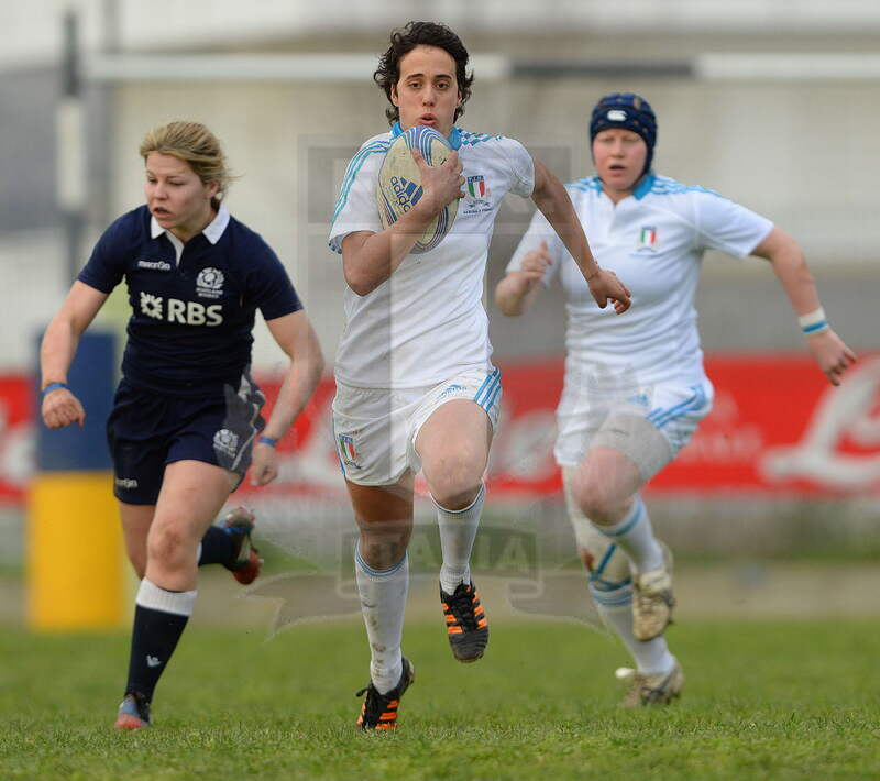 Sei Nazioni Donne 2014, Santa Maria Capua Vetere, stadio Francesco Casino, 23-02-2014, Italia Donne v Scozia Donne. Manuela Furlan, foto: Massimiliano Pratelli