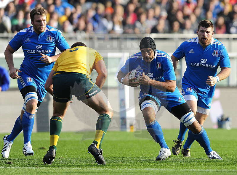 Cariparma Test Match 2013 - 09/11/2013 - Torino, Stadio Olimpico - Italia v Australia - Marco Bortolami di fronte a Ben Alexander