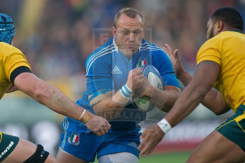 Cariparma Test Match 2013 - 09/11/2013 - Torino, Stadio Olimpico - Italia v Australia - Foto Elena Barbini-Leonardo Ghiraldini in attacco