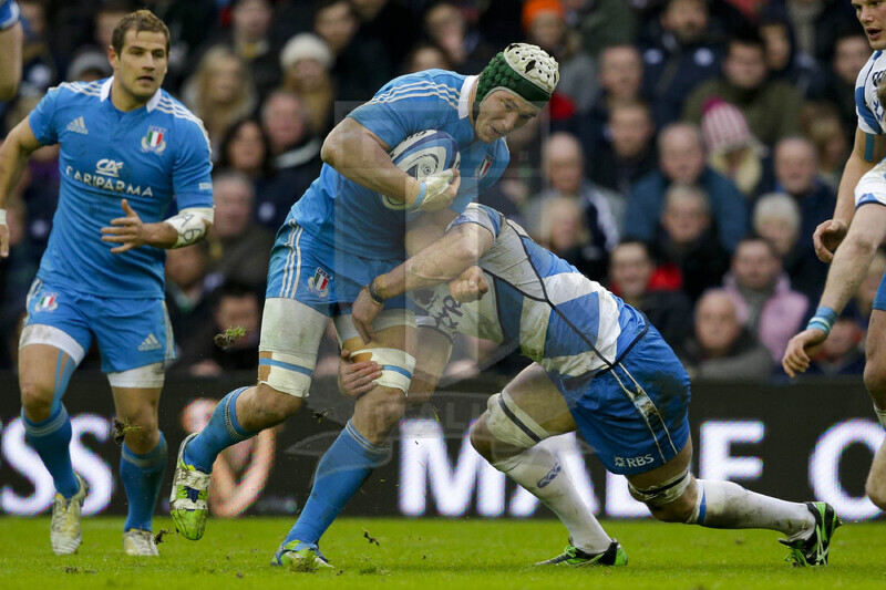 RBS 6 Nazioni 2013, Edimburgo, Murrayfield Stadium, 9-02-2013, Scozia v Italia. Francesco Minto