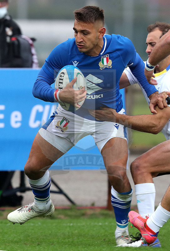 Autumn Nations Series 2021, Parma, stadio Lanfranchi 20/11/2021, Itallia v Uruguay, Pierre Bruno protegge palla. Foto Daniele Resini/Fotosportit