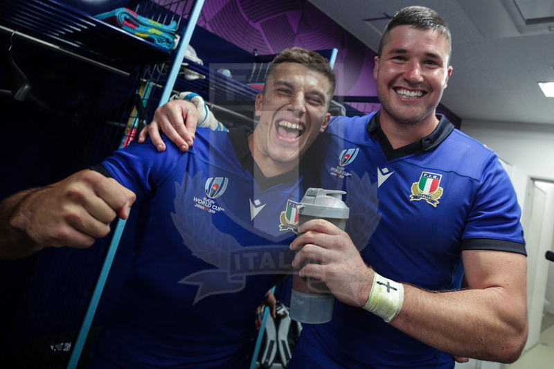 Rugby World Cup 2019 Giappone, Fukuoka, Fukuoka Hakatanomori Stadium 25/09/2019, Italia v Canada, Tommaso Allan e Sebastian Negri. Foto Giuseppe “Pino” Fama