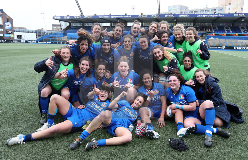 Guinness Sei Nazioni Donne 2020, Cardiff, Arms Park 02/02/2020 Galles Donne v Italia Donne, festa delle Azzurre a fine partita. Foto Daniele Resini/Fotosportit