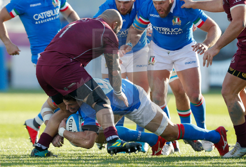 Cattolica Test Match 2018, Firenze, stadio Artemio Franchi 10/11/2018, Italia v Gorgia, Alessandro Zanni cerca di guadagnare terreno. Foto: Roberto Bregani/Fotosportit