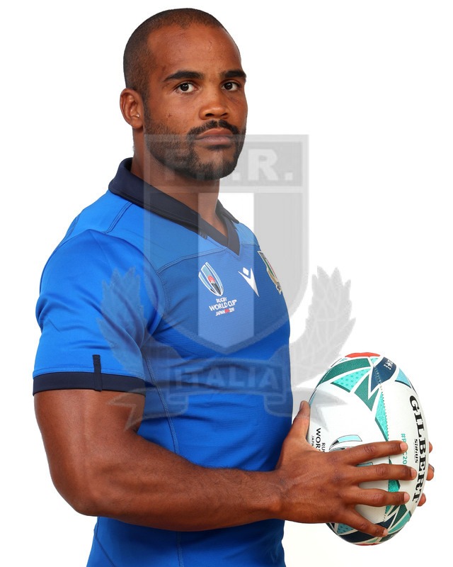 Rugby World Cup 2019, Pergine (Valsugana) 12/07/2019, raduno della Nazionale maggiore, profili individuali di atleti e staff, Maxime Mbandà, Terza Linea, Zebre Rugby Club, 16 cap.