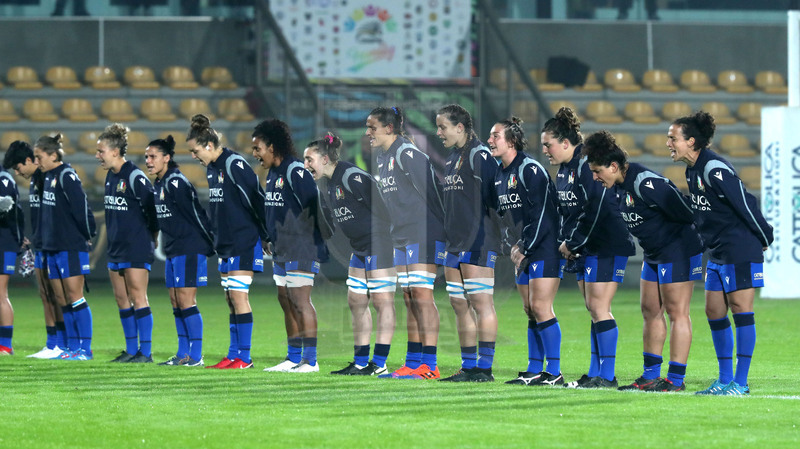 Guinness Sei Nazioni Donne 2020, Round 5, Parma, Cittadella del Rugby 01/11/2020, Italia Donne v Inghilterra Donne, le Azzurre all\