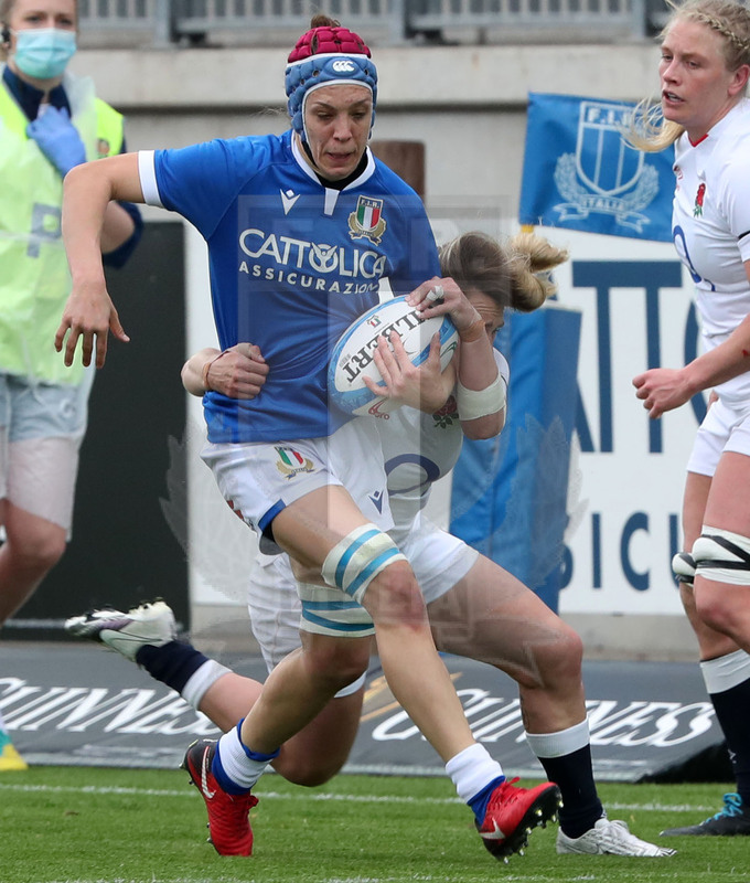 Sei Nazioni Donne 2021, Parma, stadio Lanfranchi 10/04/2021, Italia v Inghilterra, Elisa Giordano non passa. foto Daniele Resini/Fotosportit