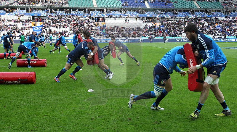 Rbs Sei Nazioni 2016, round 1, Parigi, Stade de France 06/02/2016, Francia v Italia, warm-up, Foto Daniele Resini/Fotosportit